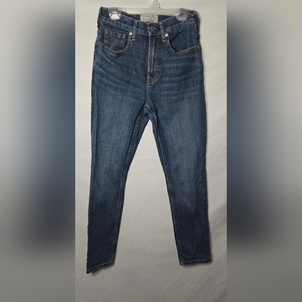 Everlane Women's 25/0 High Waist Straight Dark Wash Denim Jeans